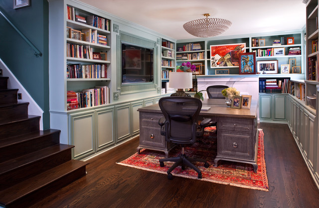 traditional home office for him and her