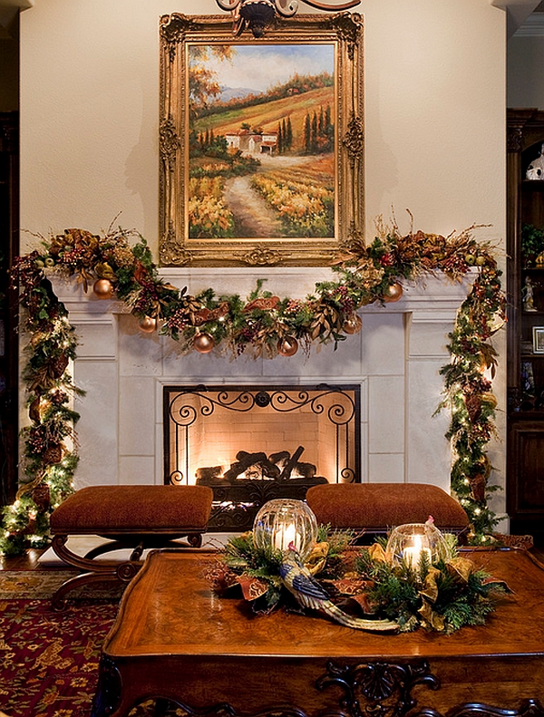 how to classical fireplace mantel decoration