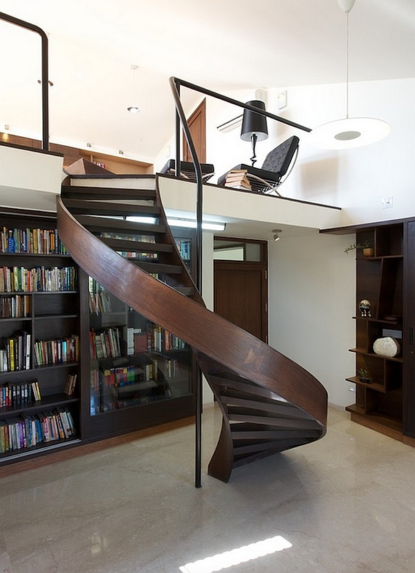 Audacious staircase leads to the reclusive retreat!