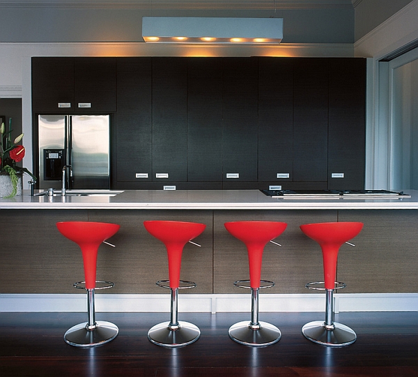 Bombo Barstool in lively red