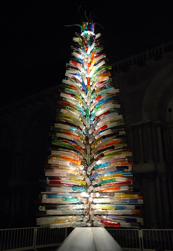 Christmas tree made of Murano glass