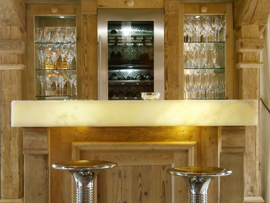 Closer look at the home bar