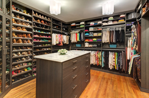 Colorful spacious closet