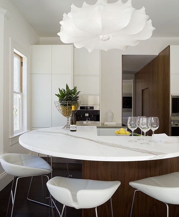 Exquisite Fjord bar stools in pristine white