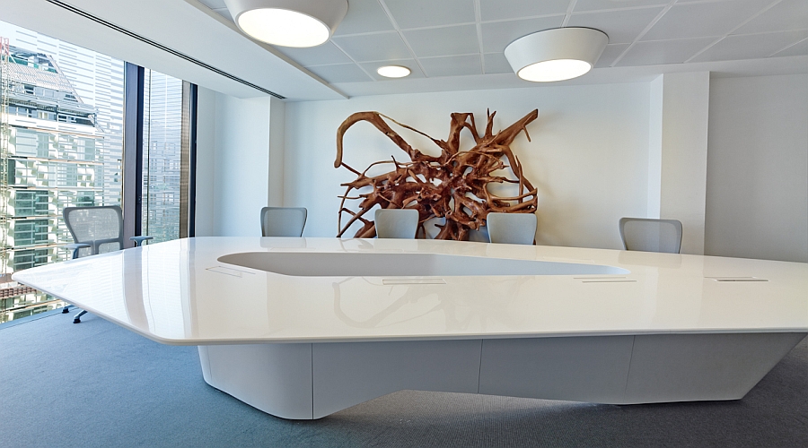 Fabulous conference room with art installation