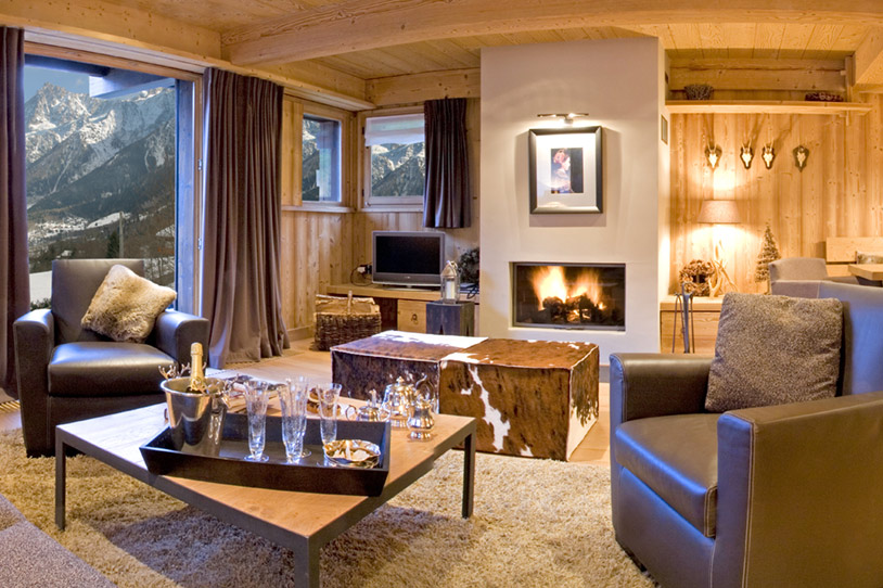 Fireplace at the heart of the living room