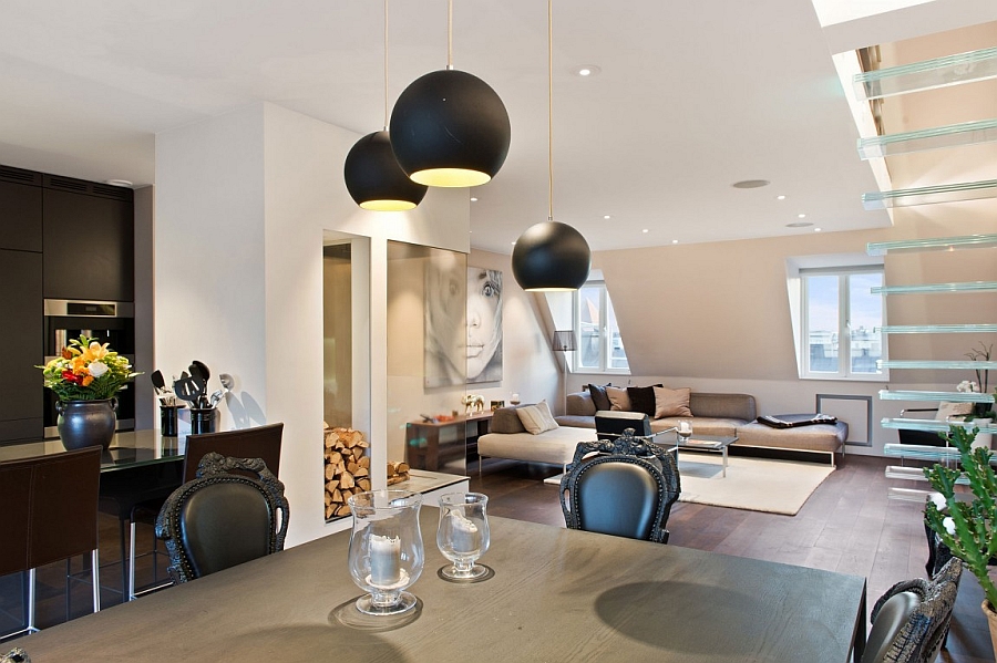 Focussed lighting in the contemporary Stockholm loft