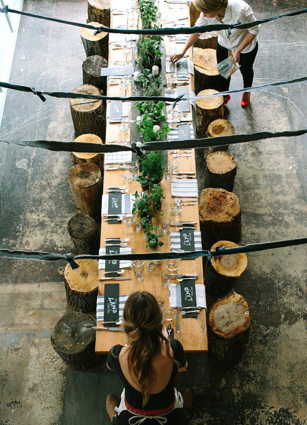 Fresh greenery on a holiday table