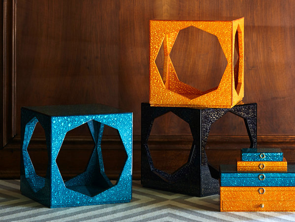 Geometric side tables