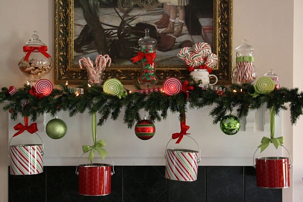 Get imaginative with the mantel decorations