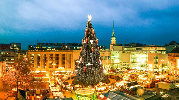 Giant Christmas tree in Germany