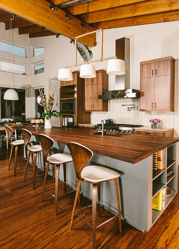 Gorgeous Cherner stools at the kitchen counter