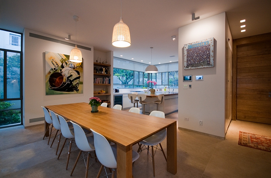 Gorgeous dining are inside the Ramat HaSharon home