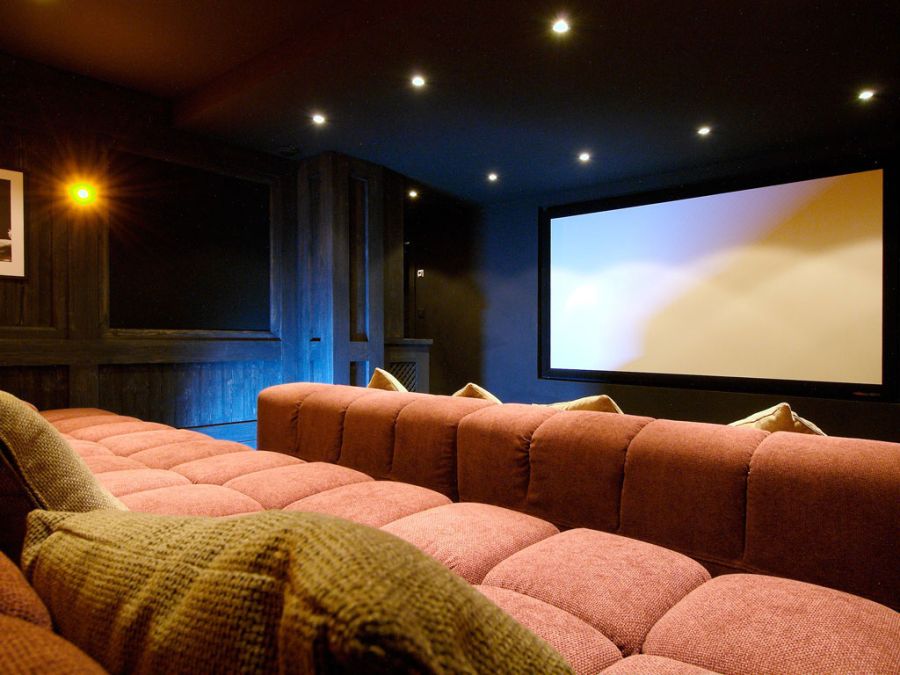 Grand home theater at the Chalet