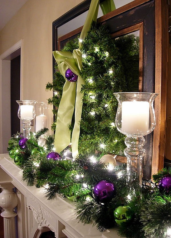 Hint of purple adds enlivens your Chrsitasm decorations