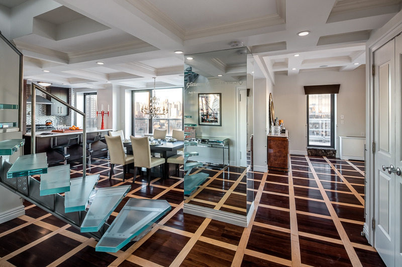 Look at the open floor plan inside NYC Penthouse