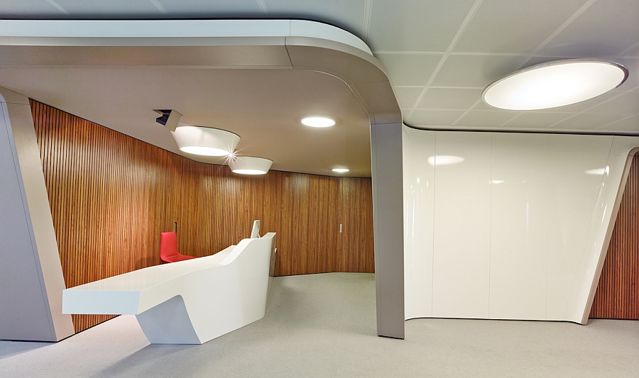 Minimalist reception area of Inaugure Hospitality Group Headquarters