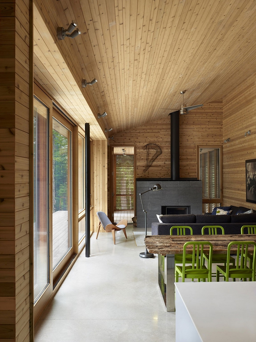 Modern interiors of the beautiful cabin