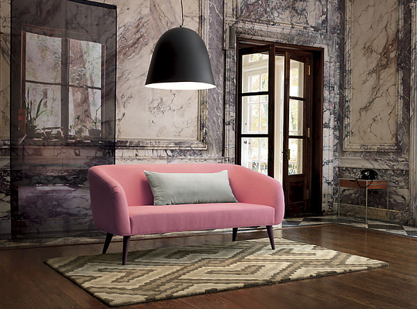 Modern pink sofa