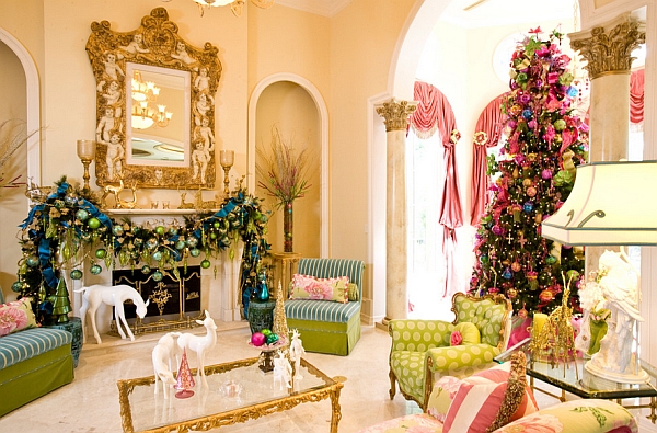 Multi-colored decorations create a vivacious look