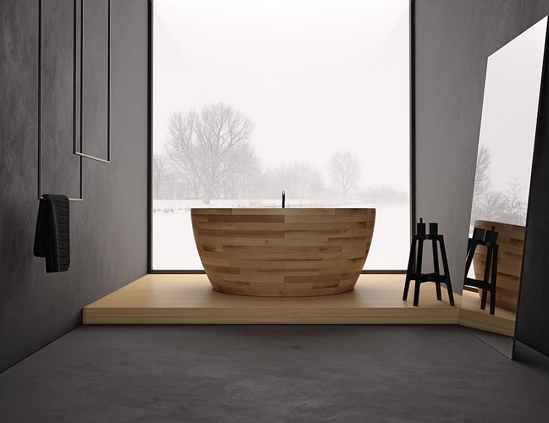 Munai bathtub in wood