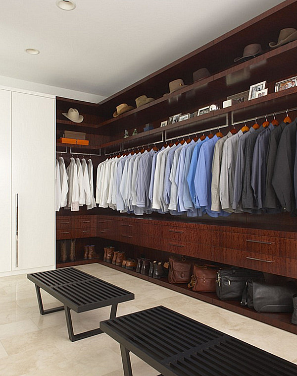 Neatly organized closet