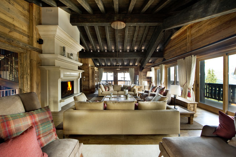 Plush interior of luxurious Chalet Edelweiss