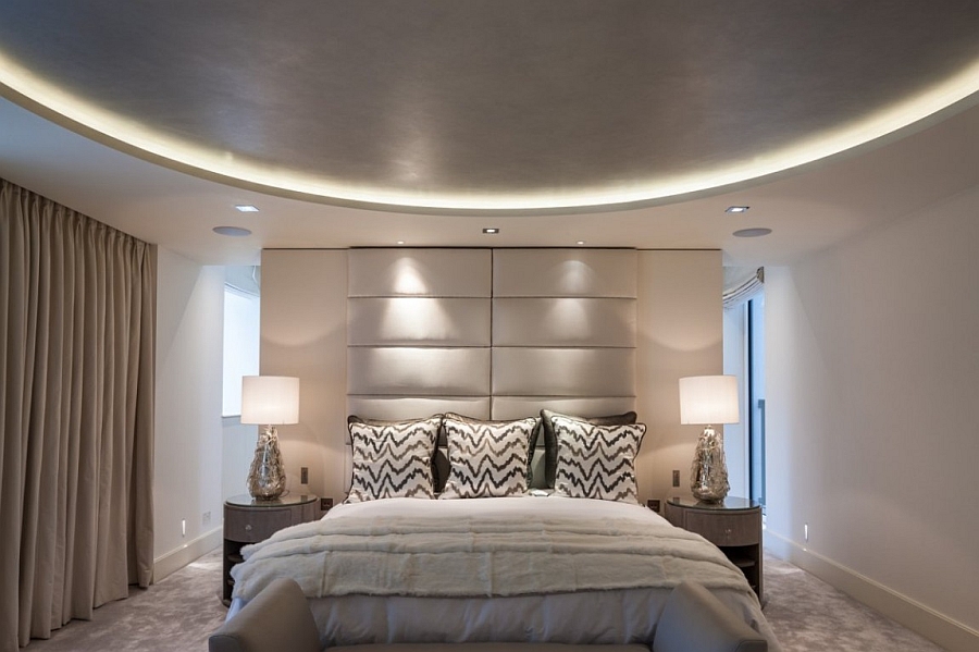 Plush modern bedroom in neutral shade