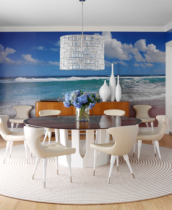 Refreshing and brilliant backdrop for home conference room