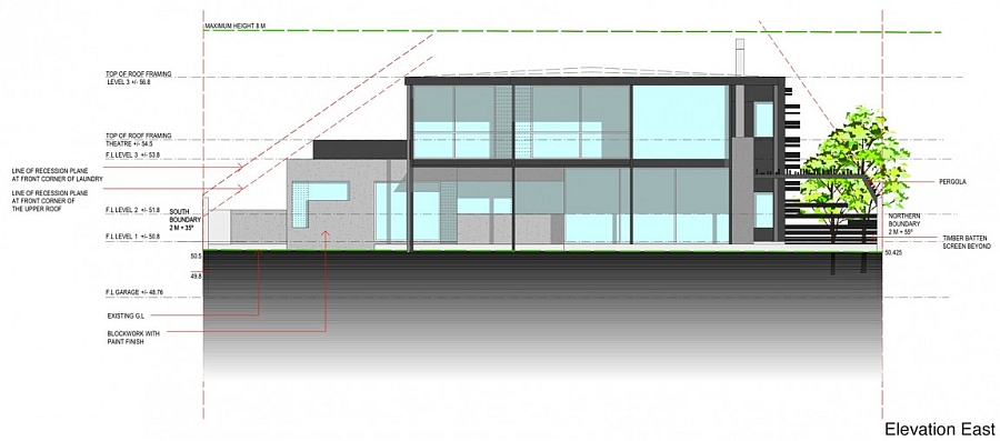 Representation of the East Elevation of Glendowie House