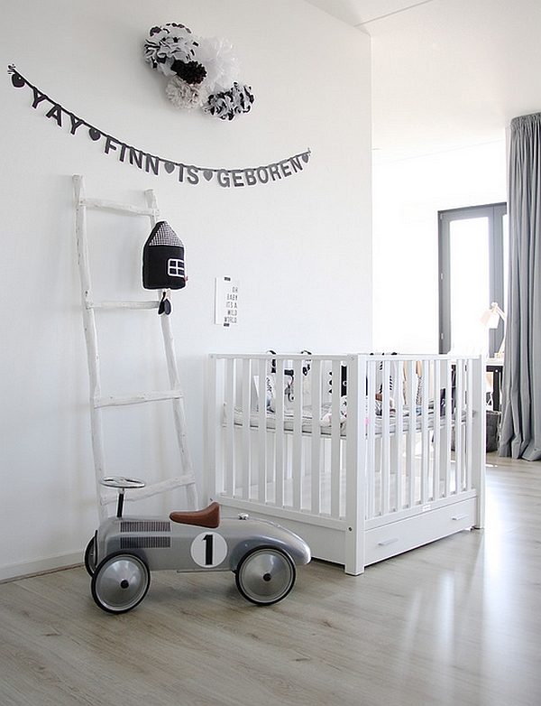 nursery ladder shelf