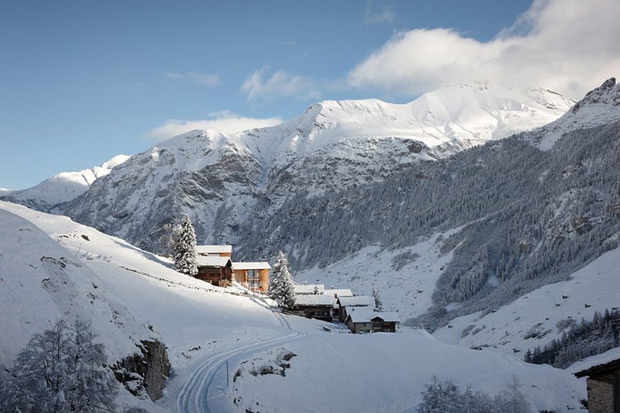 Snow clad peaks of Leis in wintertime