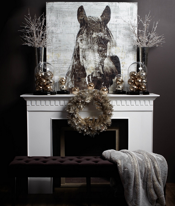 Sophisticated and cool wintery look with grey and gold