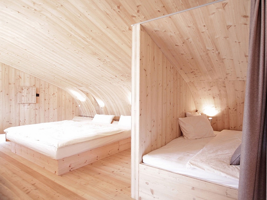 Space-saving bedroom design for small cabins