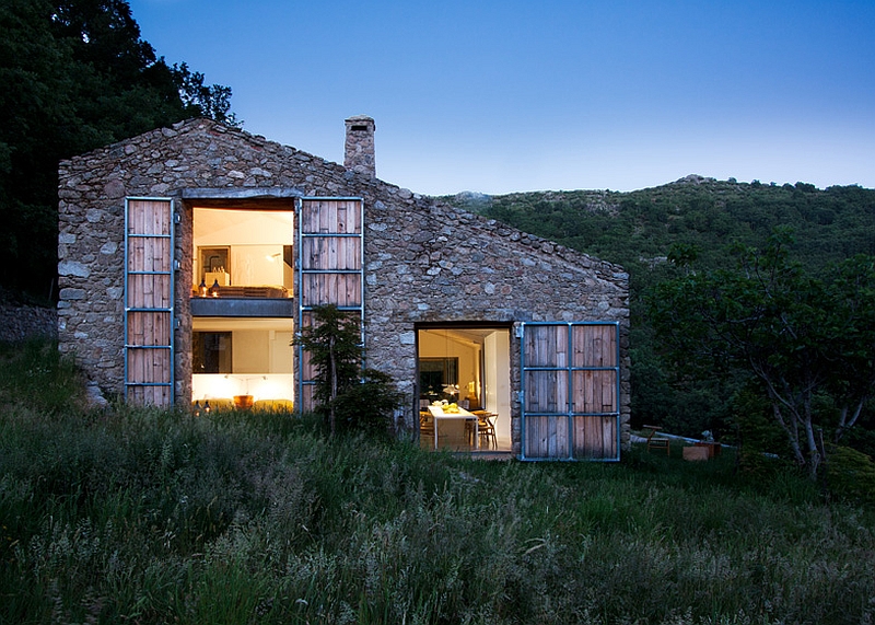 Stone stable renovated into a modern home