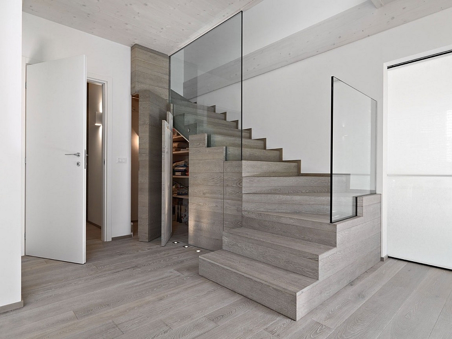 Storage space under the staircase