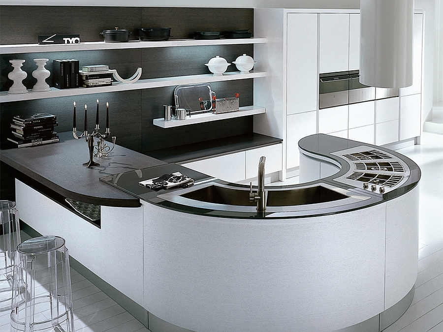 Stunning modern kitchen island design