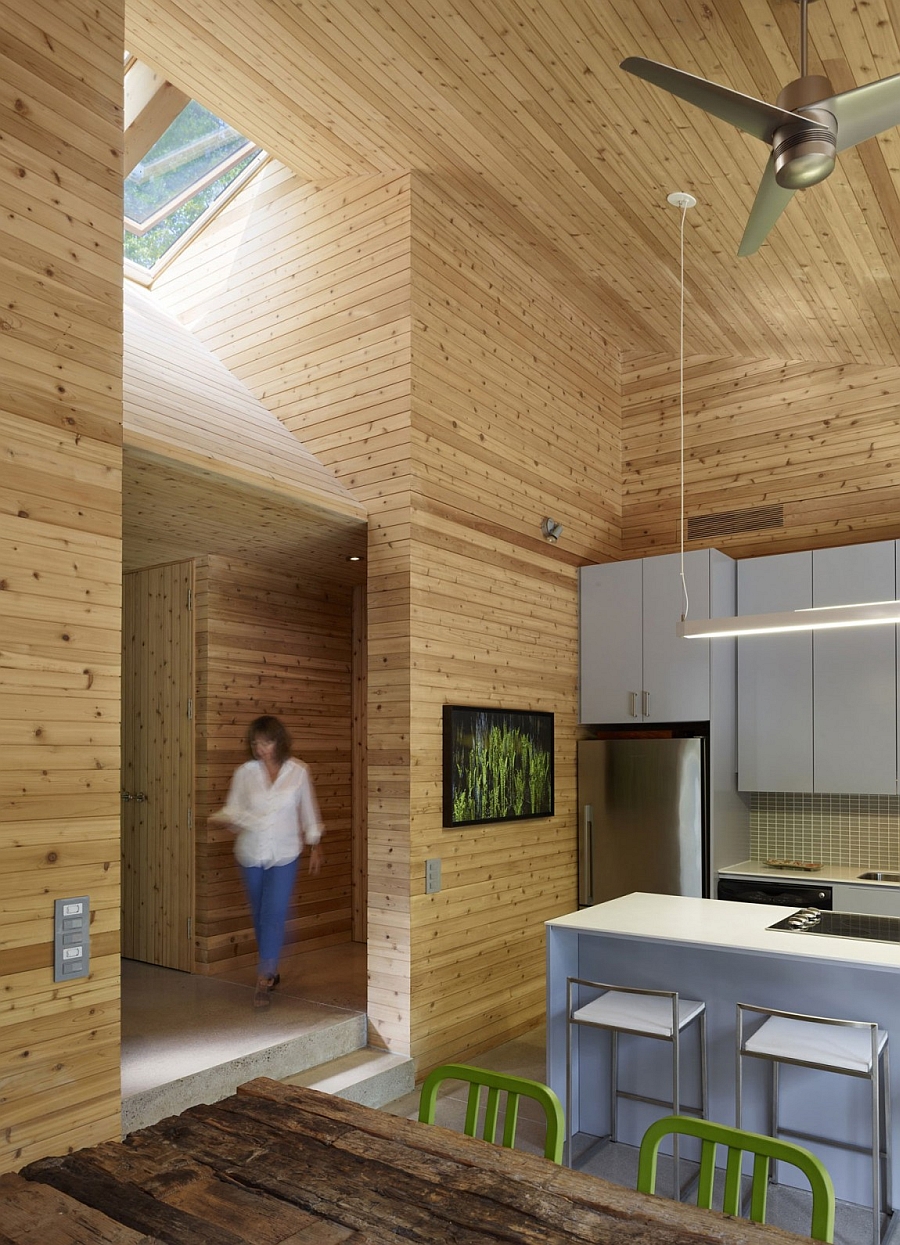 Stylish kitchen inside the cabin house