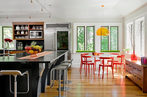 Subtle curves of the popular counter stools