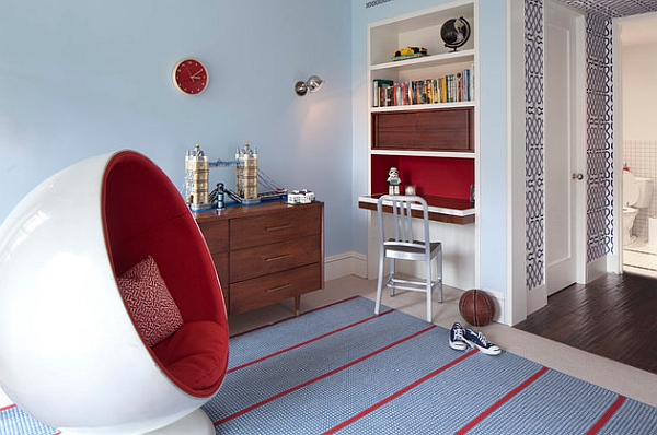 The Ball Chair is a perfect fit in the vivacious kids' room