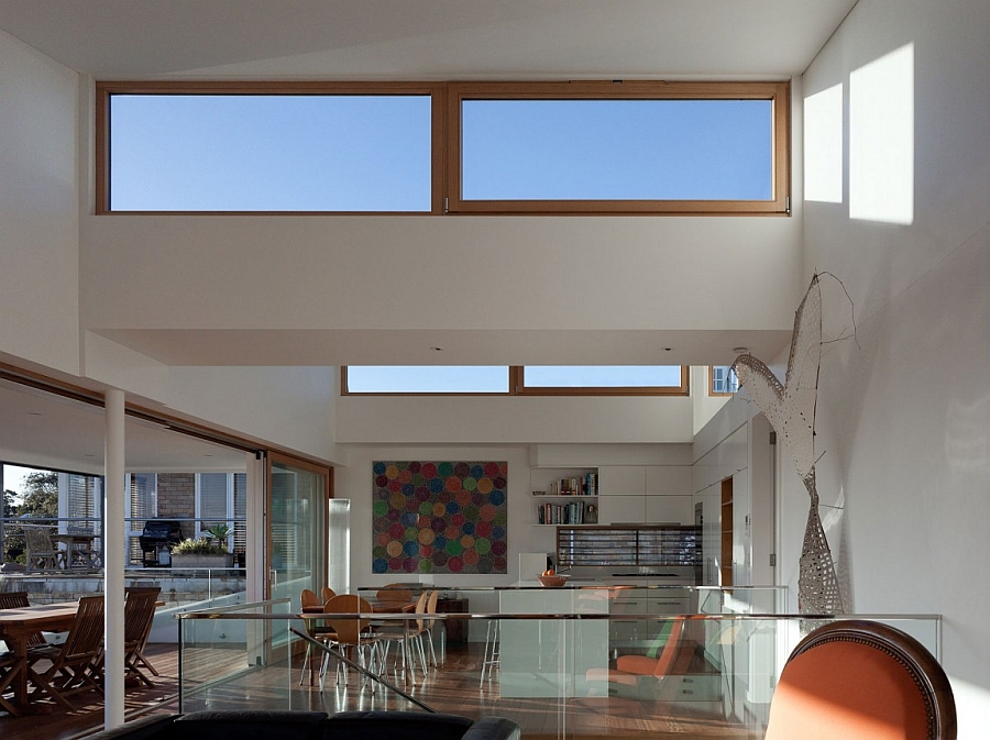 Top floor living area with bay views