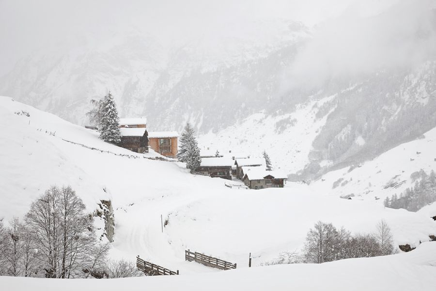 View of the Winter retreats froma distance