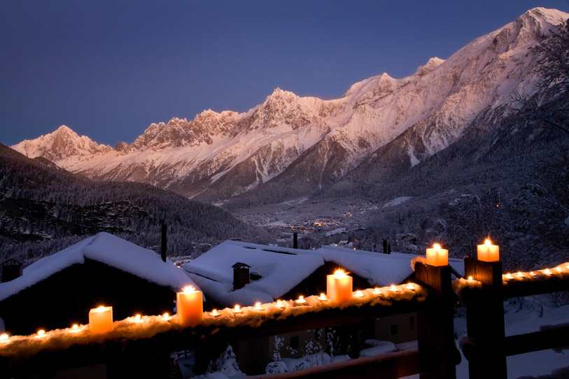 View of the alps from the Chalet