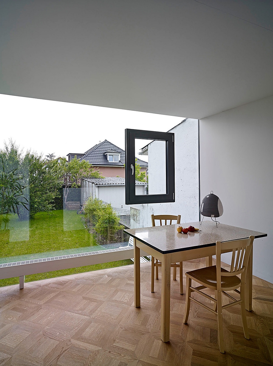 View of the garden from dining room