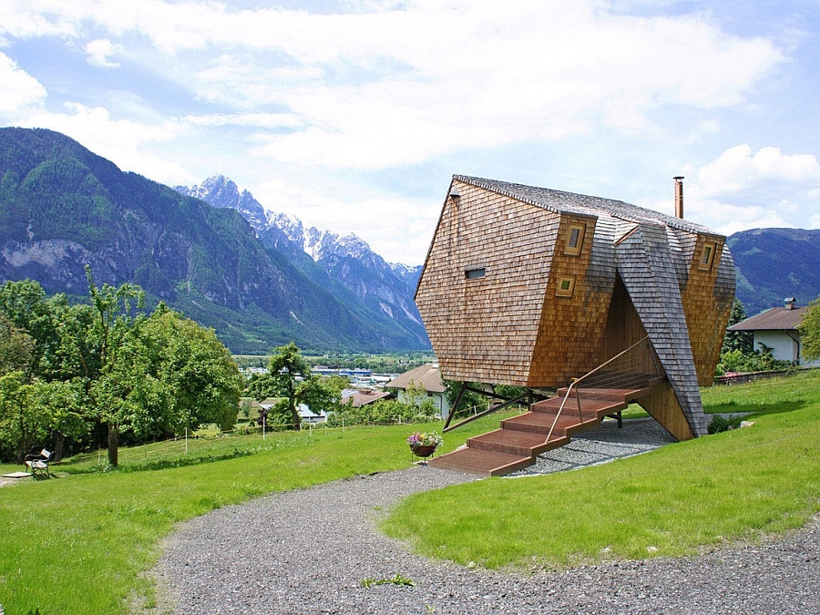 Walkway leading to the floating cabin house