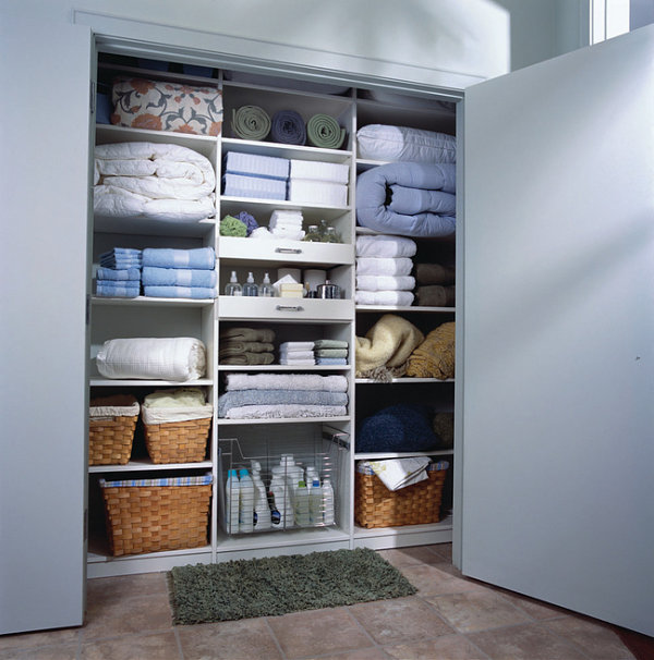 Well-appointed linen closet