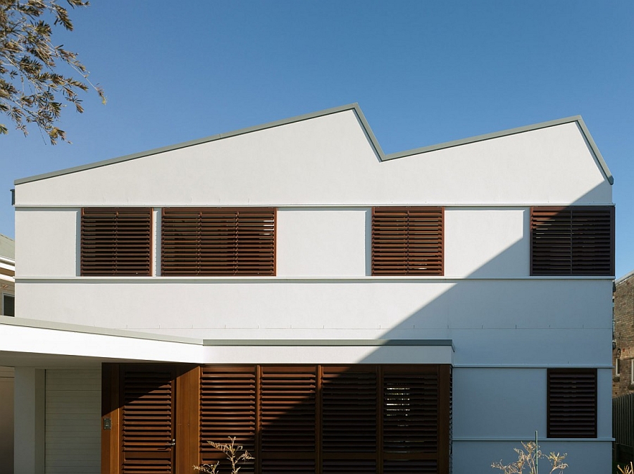 White extreior of the Stylish Sydney home