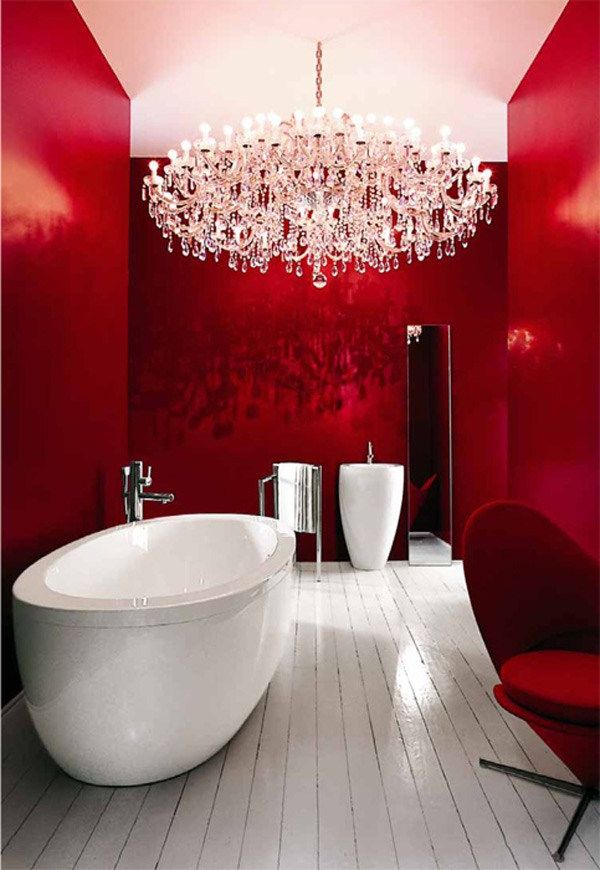 bathroom chandelier