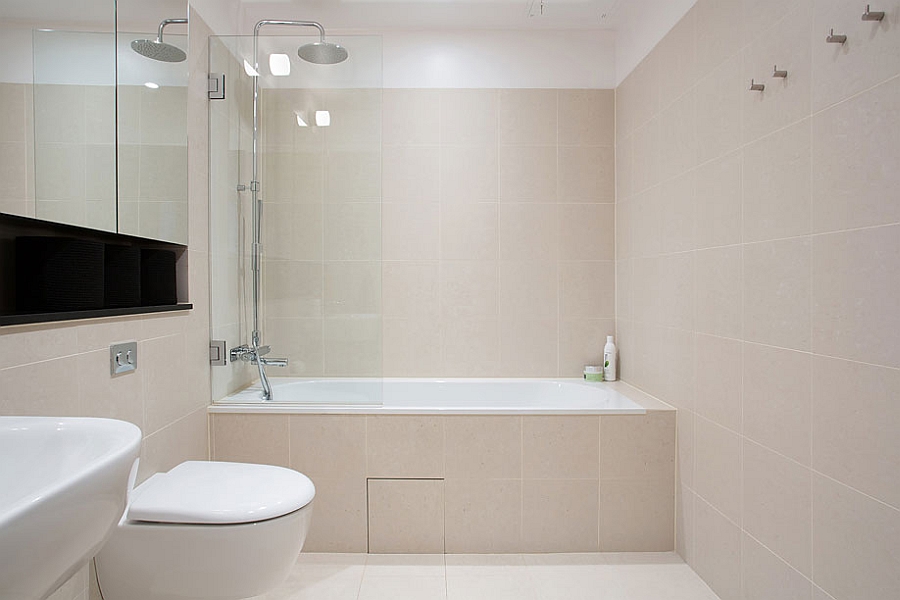 compact modern bathroon in swedish apartment