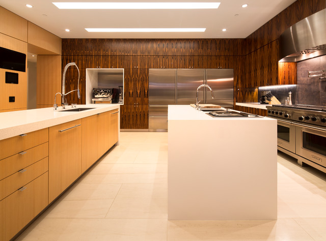 contemporary his and hers kitchen design